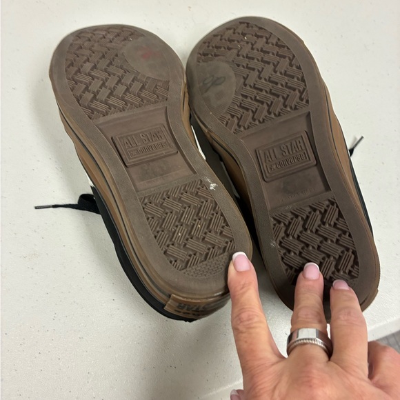 Converse Black and White Sneakers with Brown Sole - Picture 8 of 8